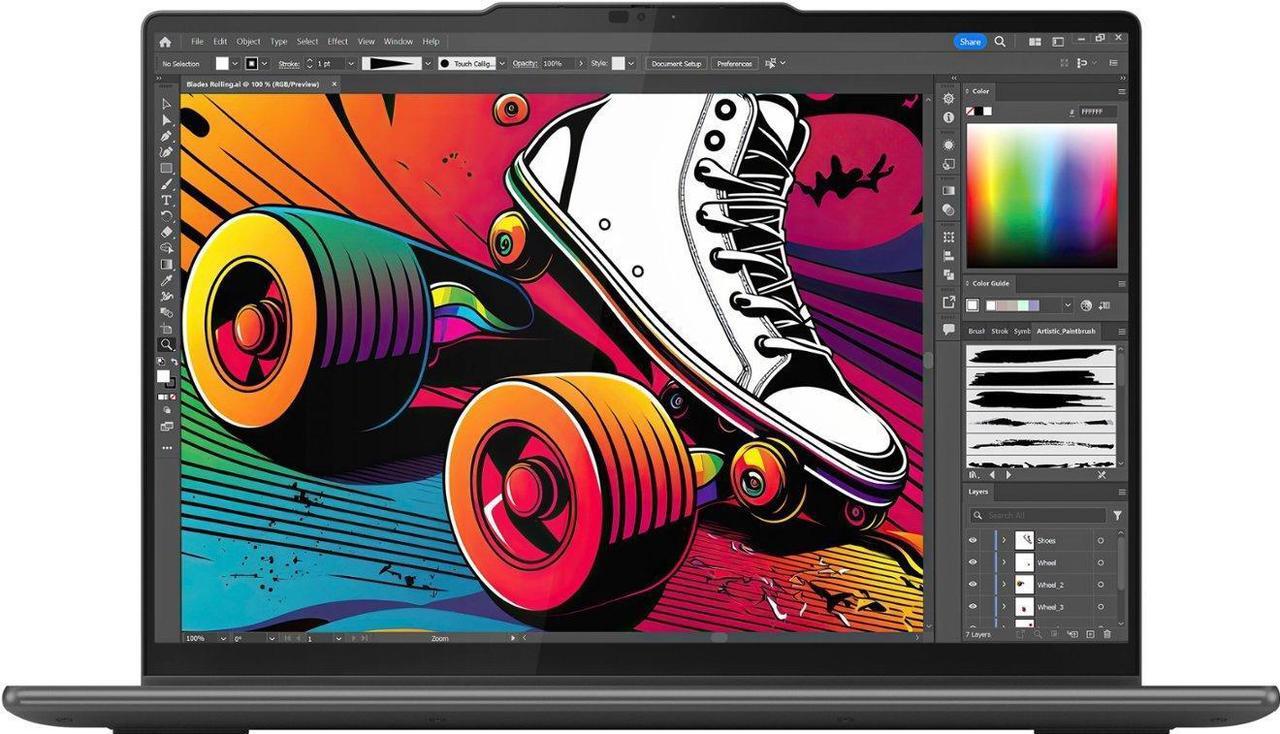 Alt view image 2 of 7 - Lenovo Yoga 7i Home & Business 2-in-1 Laptop (Intel Ultra 7-155U 12-Core, 14.0" 60 Hz Touch Wide UXGA (1920x1200), Intel Graphics, 16GB LPDDR5X 7466MHz RAM, 1TB SSD, Win 11 Home) with USB-C Dock