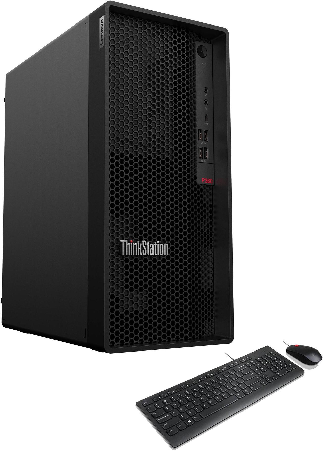 Alt view image 2 of 7 - Lenovo ThinkStation P360 Desktop (12-Core Intel i7-12700, Intel UHD 770, 16GB DDR5 RAM, 4TB PCIe SSD, Wifi 6E, Bluetooth 5.1, USB KYB and Mouse, Win 11 Home)