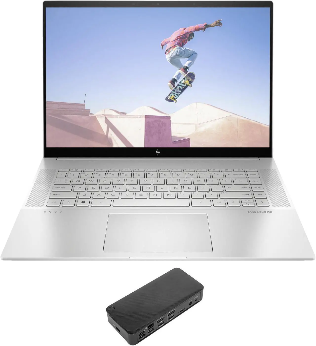 Main image of HP Envy 16t-h1000 Home & Business Laptop (Intel i7-13700H 14-Core, 16.0" 120 Hz Wide QXGA (2560x1600), Intel Arc A370M, 16GB DDR5 5200MHz RAM, 512GB SSD, Win 11 Home Advanced) with USB-C Dock