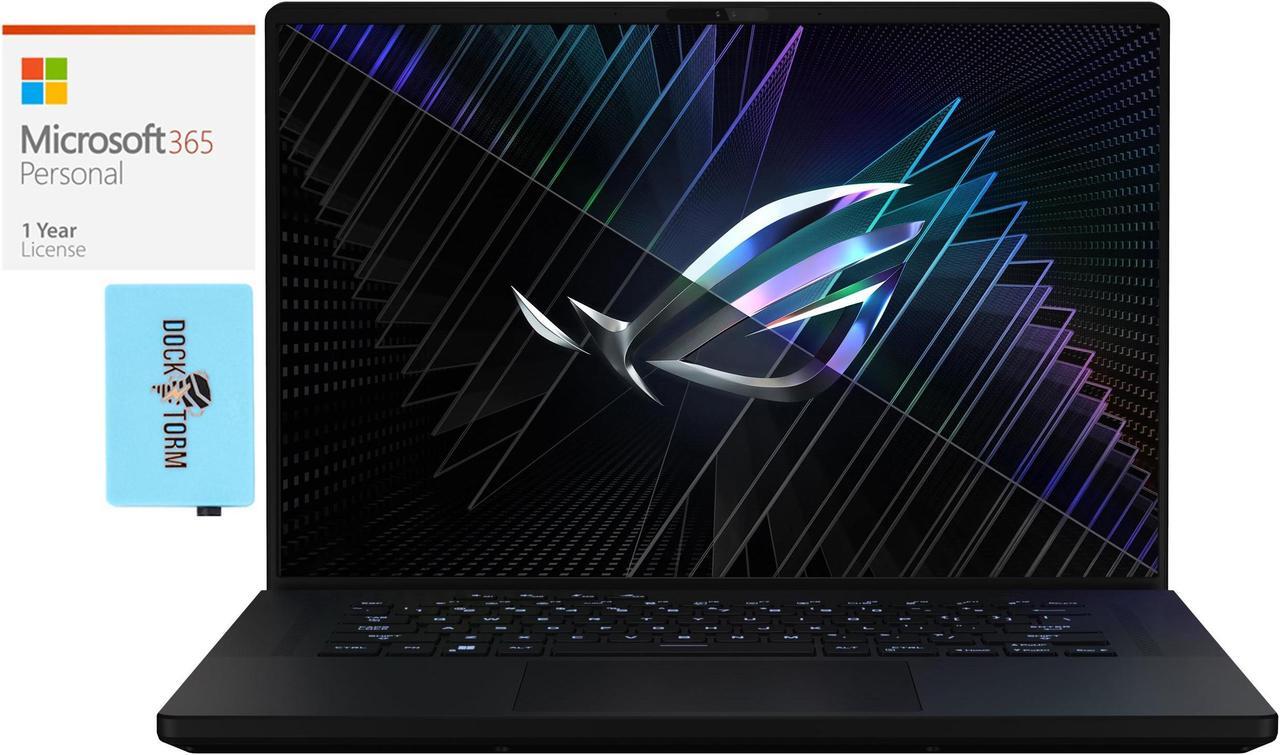 Main image of ASUS ROG Zephyrus M16 Gaming Laptop 16.0" 240Hz LED Display WQXGA Display (Intel i9-13900H, GeForce RTX 4080 12GB, 16GB DDR5, Win 11 Pro) with Microsoft 365 Personal , Dockztorm Hub