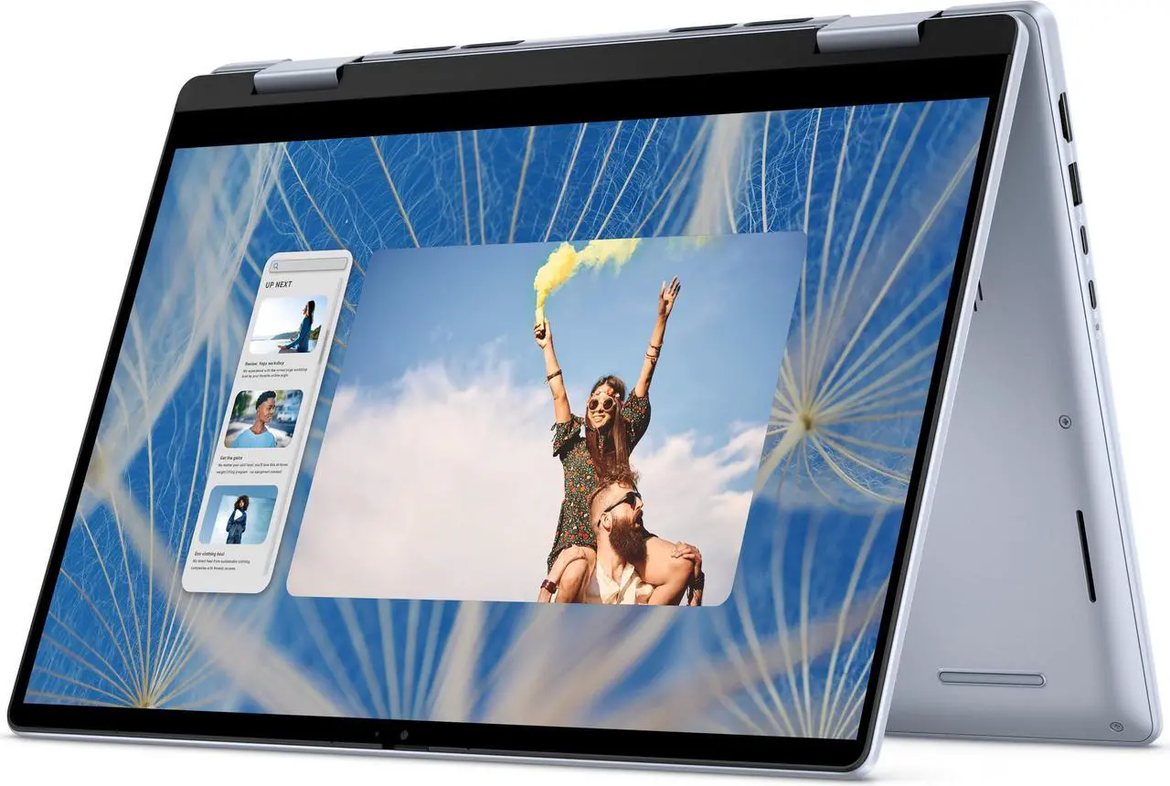 Alt view image 3 of 7 - Dell Inspiron 7440 2-in-1 14.0" Touchscreen WUXGA Business Laptop (Intel Core 7 150U, 64GB DDR5 RAM, 4TB PCIe SSD, Backlit KB, Fingerprint, Wifi 6E, BT 5.3, SD Reader, Webcam, Win 11 Pro)