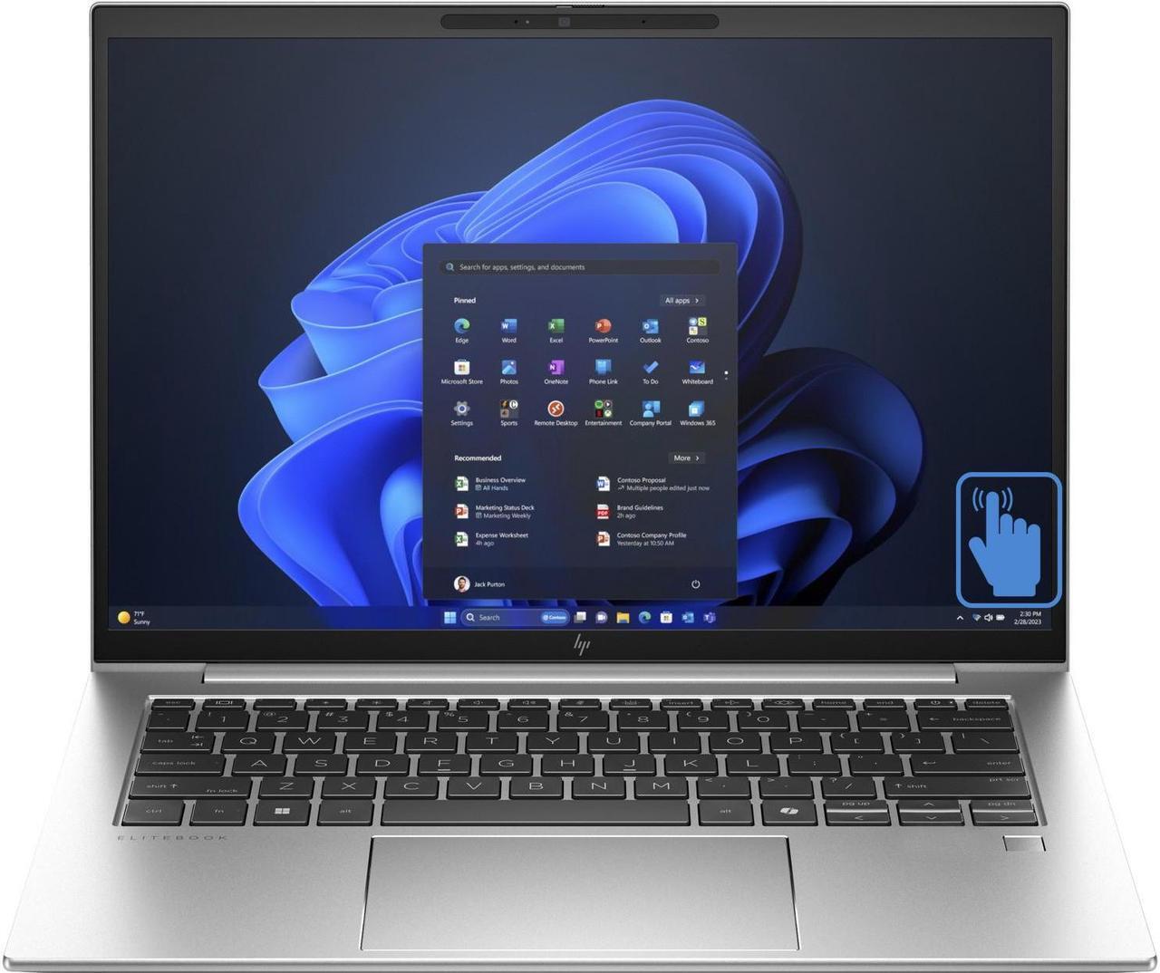 Alt view image 2 of 6 - HP EliteBook 840 G10 Business Laptop 14.0" Touchscreen WUXGA Display (Intel i7-1360P, 32GB DDR5, 2TB PCIe SSD, Intel UHD, Backlit KB, Fingerprint, 2 Thunderbolt 4, WiFi 6E, Win 11 Pro) (Renewed)