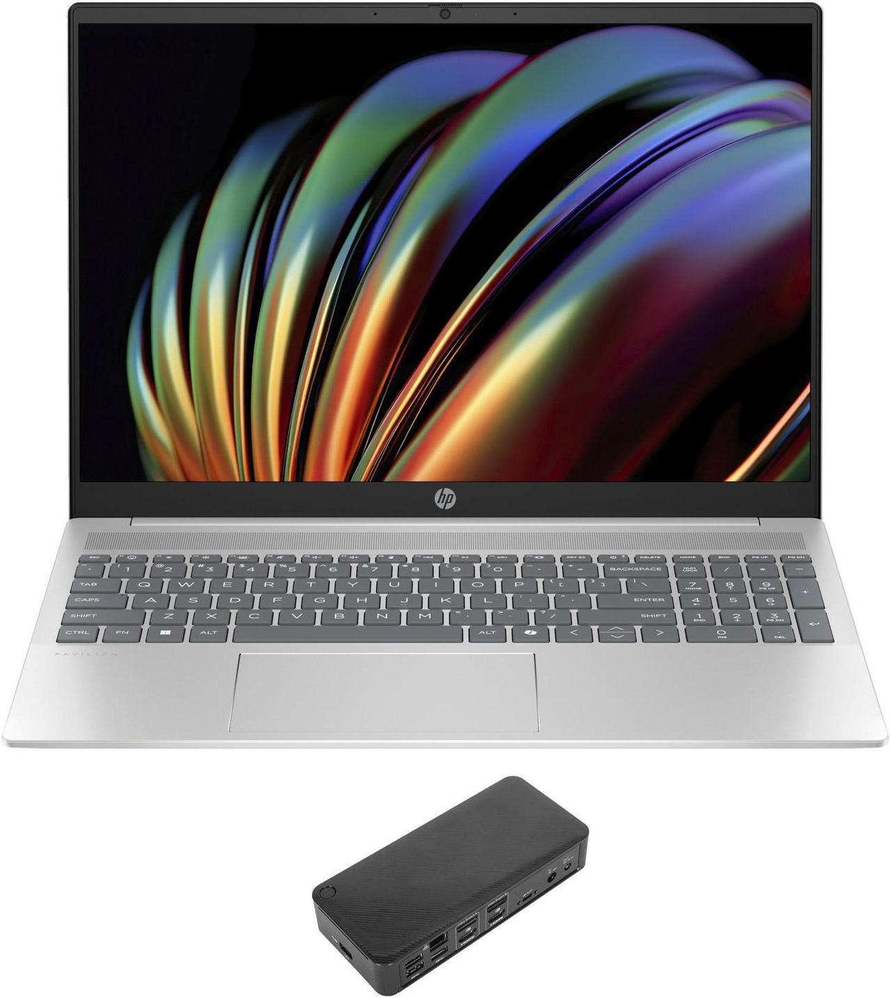 Main image of HP Pavilion Home & Business Laptop (Intel Core 5 120U 10-Core, 16.0" 60 Hz Wide UXGA (1920x1200), Intel Graphics, 8GB LPDDR5 4800MHz RAM, 2TB PCIe SSD, Backlit KB, Win 11 Home) with USB-C Dock
