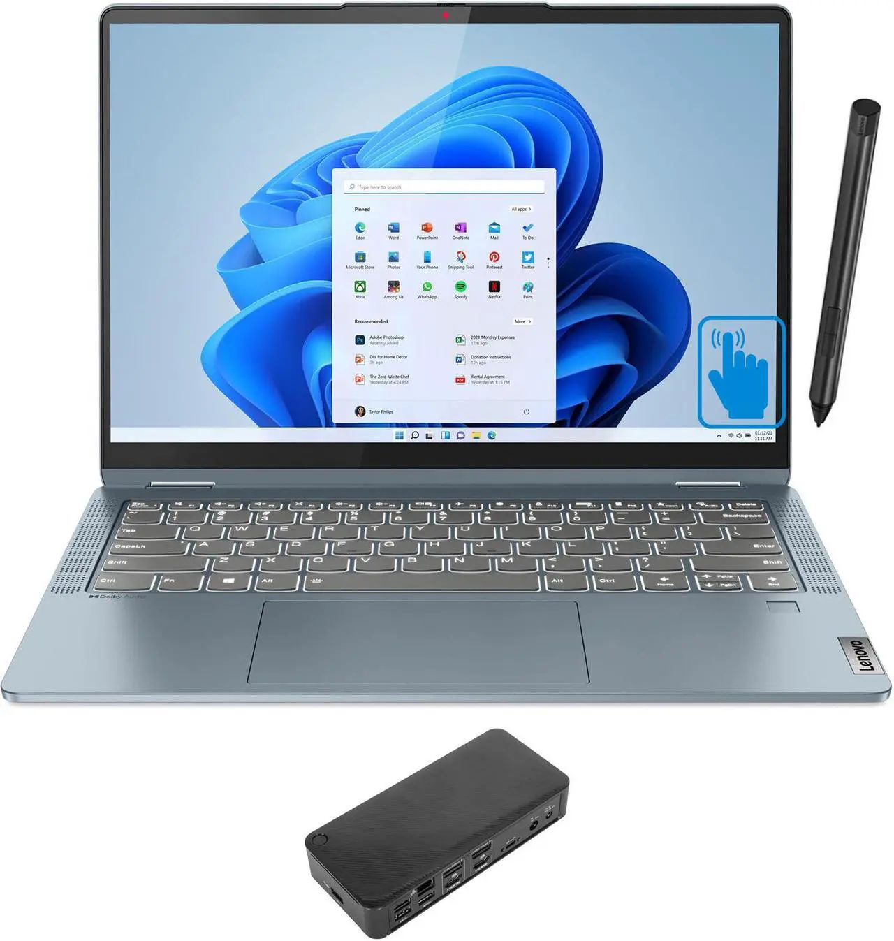 Main image of Lenovo ThinkPad E16 Gen 1 Home & Business Laptop (Intel i7-1355U 10-Core, 16.0" 60 Hz Touch Wide UXGA (1920x1200), Intel Iris Xe, 24GB RAM, 1TB SSD, Backlit KB, Wifi, Win 11 Pro) with USB-C Dock