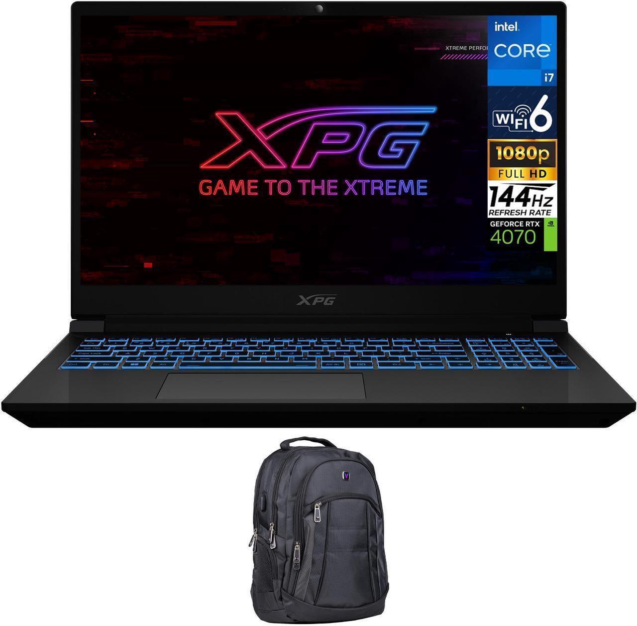 Main image of XPG XENIA 15G Gaming Laptop (Intel i7-14700HX 20-Core, 15.6" 144 Hz Full HD (1920x1080), GeForce RTX 4070, 64GB DDR5 5600MHz RAM, 2x1TB PCIe SSD RAID 0  (2TB), Win 11 Home) with Premium Backpack