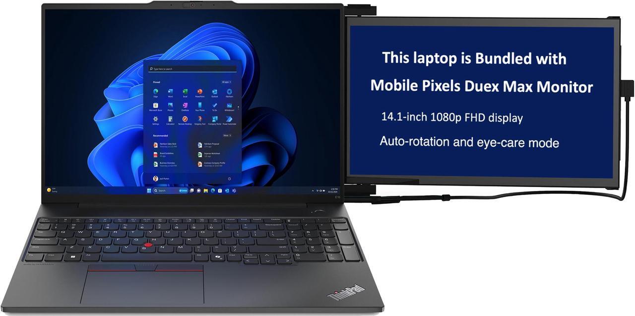 Main image of Lenovo Thinkpad E16 Gen 2 Home & Business Laptop (AMD Ryzen 5 7535U 6-Core, 16.0" 60 Hz 8GB DDR5 4800MHz RAM, 512GB PCIe SSD, Backlit KB, Wifi, Webcam, Fingerprint, Bluetooth, Win 10 Home)