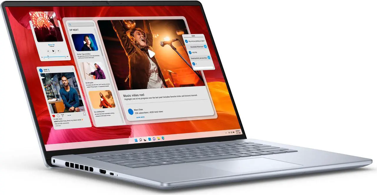 Alt view image 2 of 7 - Dell Inspiron Plus 16 Home & Business Laptop (Intel Ultra 9-185H 16-Core, 32GB LPDDR5X 6400MHz RAM, 2TB PCIe SSD, Intel Arc, 16.0" 60 Hz Touch Wide UXGA (1920x1200), Fingerprint, Wifi, Win 11 Pro)