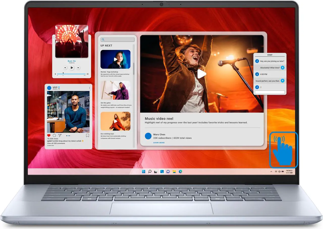 Main image of Dell Inspiron Plus 16 Home & Business Laptop (Intel Ultra 9-185H 16-Core, 32GB LPDDR5X 6400MHz RAM, 2TB PCIe SSD, Intel Arc, 16.0" 60 Hz Touch Wide UXGA (1920x1200), Fingerprint, Wifi, Win 11 Pro)