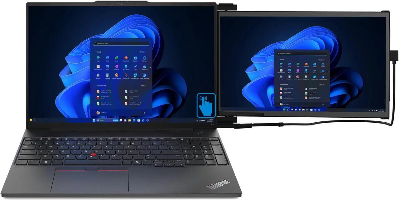 Alt view image 3 of 7 - Lenovo ThinkPad E16 Gen 2 Home & Business Laptop (Intel Ultra 5-125U 12-Core, 16.0" 60 Hz Touch Intel Graphics, 32GB DDR5 5600MHz RAM, 2x512GB PCIe SSD (1TB), Backlit KB, Wifi, Webcam, Win 11 Pro)