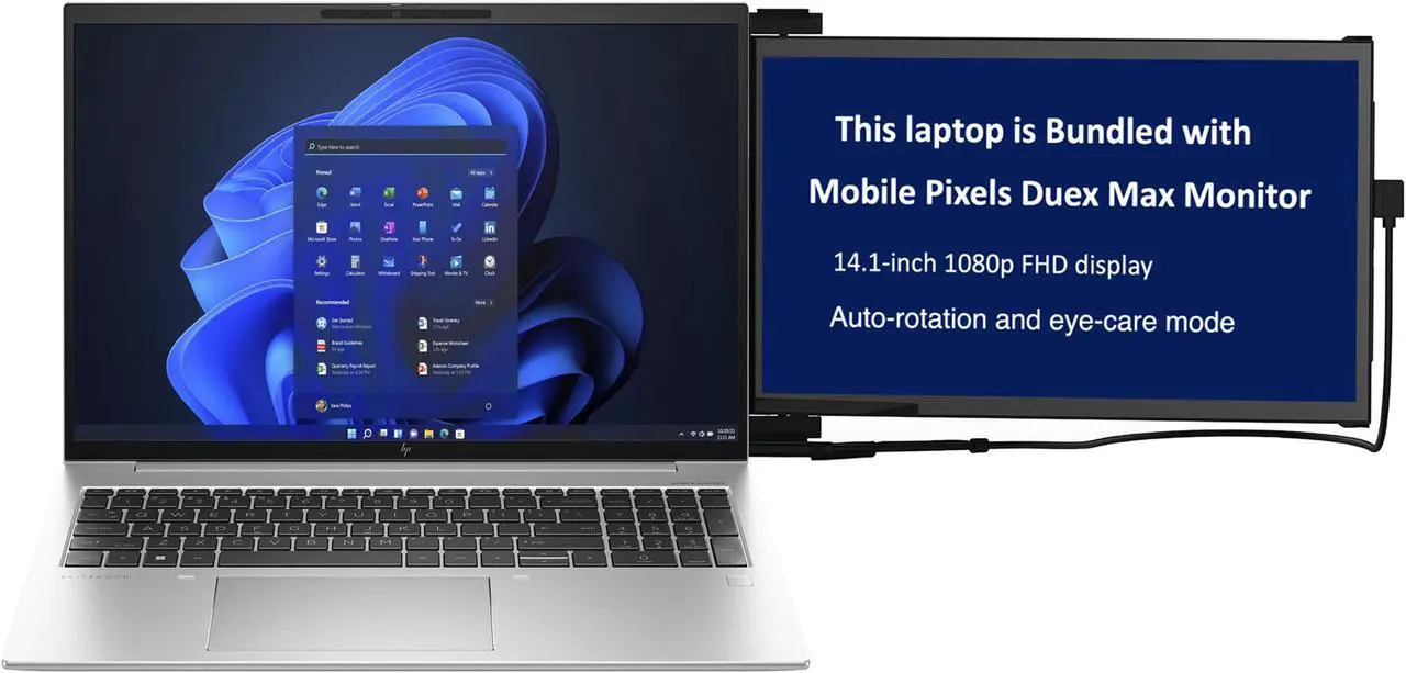 Main image of HP EliteBook 860 G10 Home & Business Laptop (Intel i5-1335U 10-Core, 16.0" 60 Hz Wide UXGA (1920x1200), Intel UHD, 32GB DDR5 5200MHz RAM, 2TB PCIe SSD, Win 11 Pro) with Duex Max DS Monitor