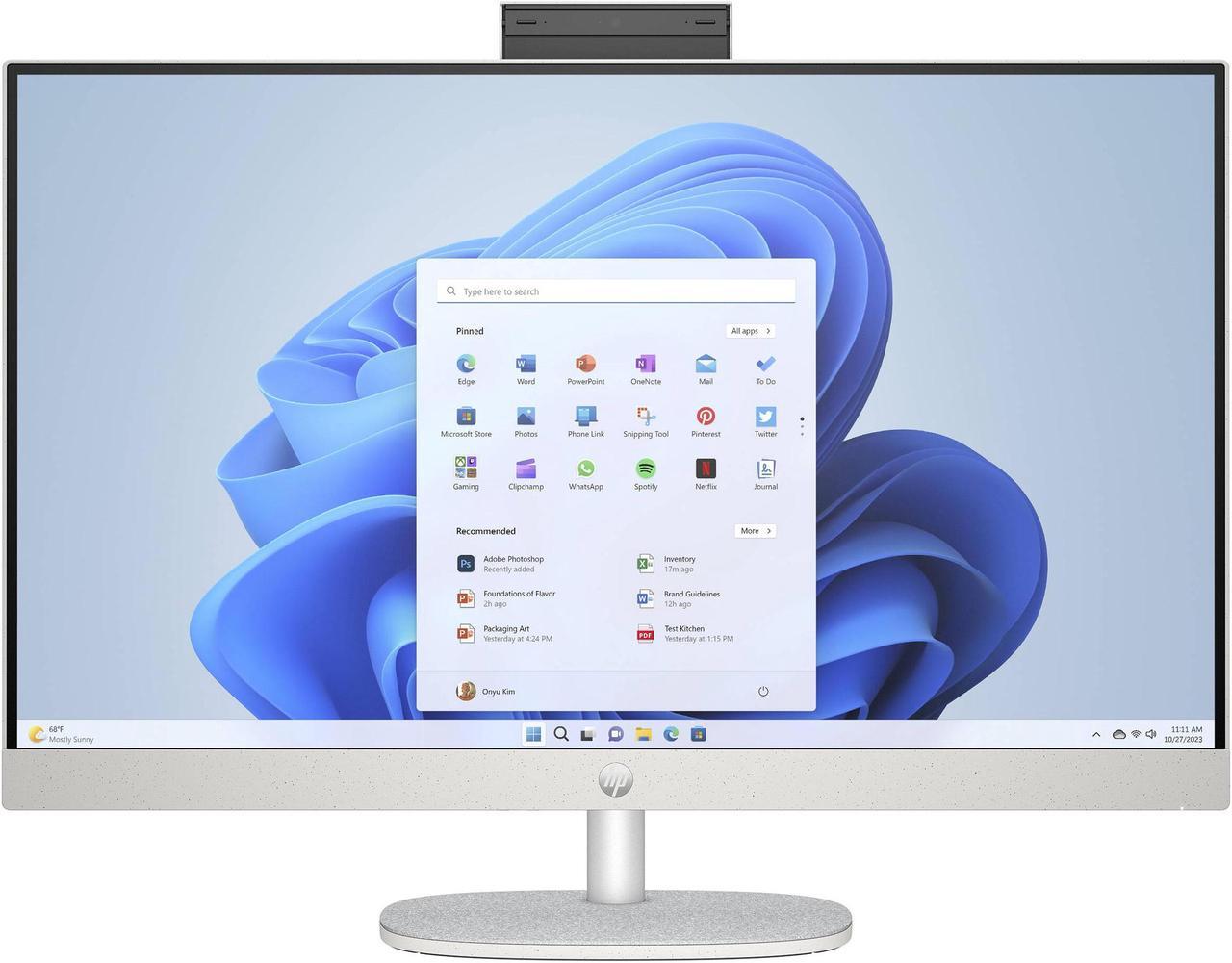 Alt view image 3 of 5 - HP All-in-One 27 School & Business All-in-One 27" IPS FHD Display (Intel i7-1355U, 16GB DDR4, 8TB PCIe SSD, Intel UHD, WiFi 6, Webcam, Bluetooth 5.3, Win 11 Pro) (Renewed)