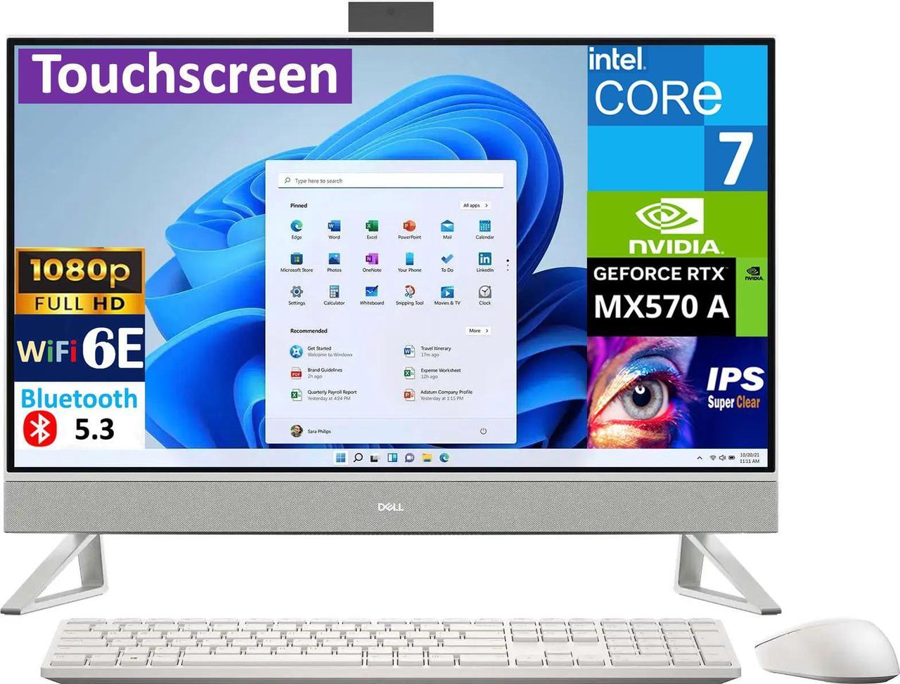 Main image of Dell Inspiron 7730 7000 Business All-in-One 27" Touchscreen IPS FHD Display (Intel Core 7 150U, 32GB DDR4, 1TB PCIe SSD, GeForce MX570 A, SD Card Reader, WiFi 6E, Bluetooth 5.3, RJ-45, Win 11 Pro)