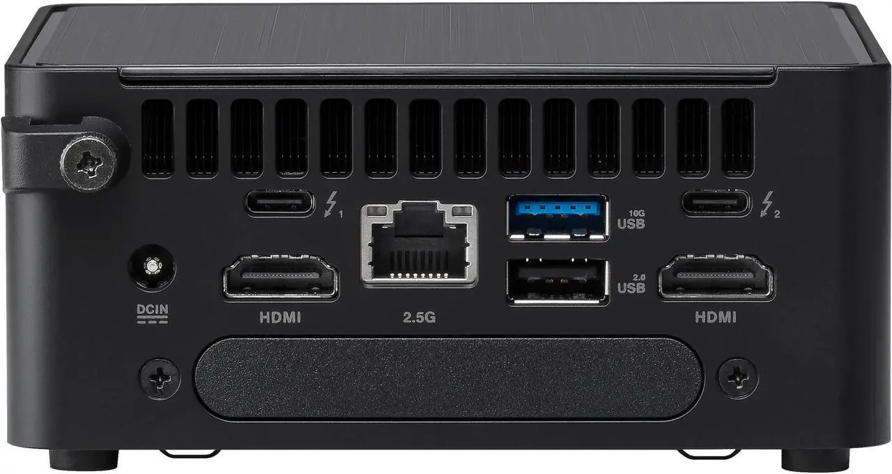 Alt view image 4 of 5 - ASUS NUC 14 Pro Tall AI Powered Mini Desktop (Intel Ultra 7-155H, Intel Arc, 16GB DDR5, 512GB PCIe SSD + 1TB HDD, 2 Thunderbolt 4, WiFi 6E, Bluetooth 5.3, 120W PSU, RJ-45, 2 HDMI, Win 11 Home)