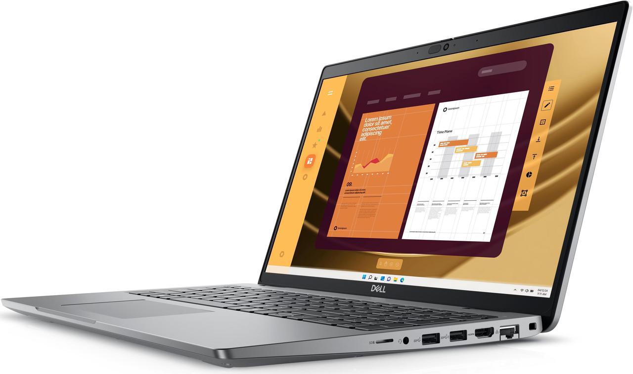 Alt view image 3 of 6 - Dell Latitude 5500 AI Powered Laptop 15.6" IPS FHD Display (Intel Ultra 5-125U, 16GB DDR5, 512GB PCIe SSD, Intel Graphics, Backlit KB, 2 Thunderbolt 4, WiFi 6E, FHD Webcam, Bluetooth 5.3, Win 11 Pro)