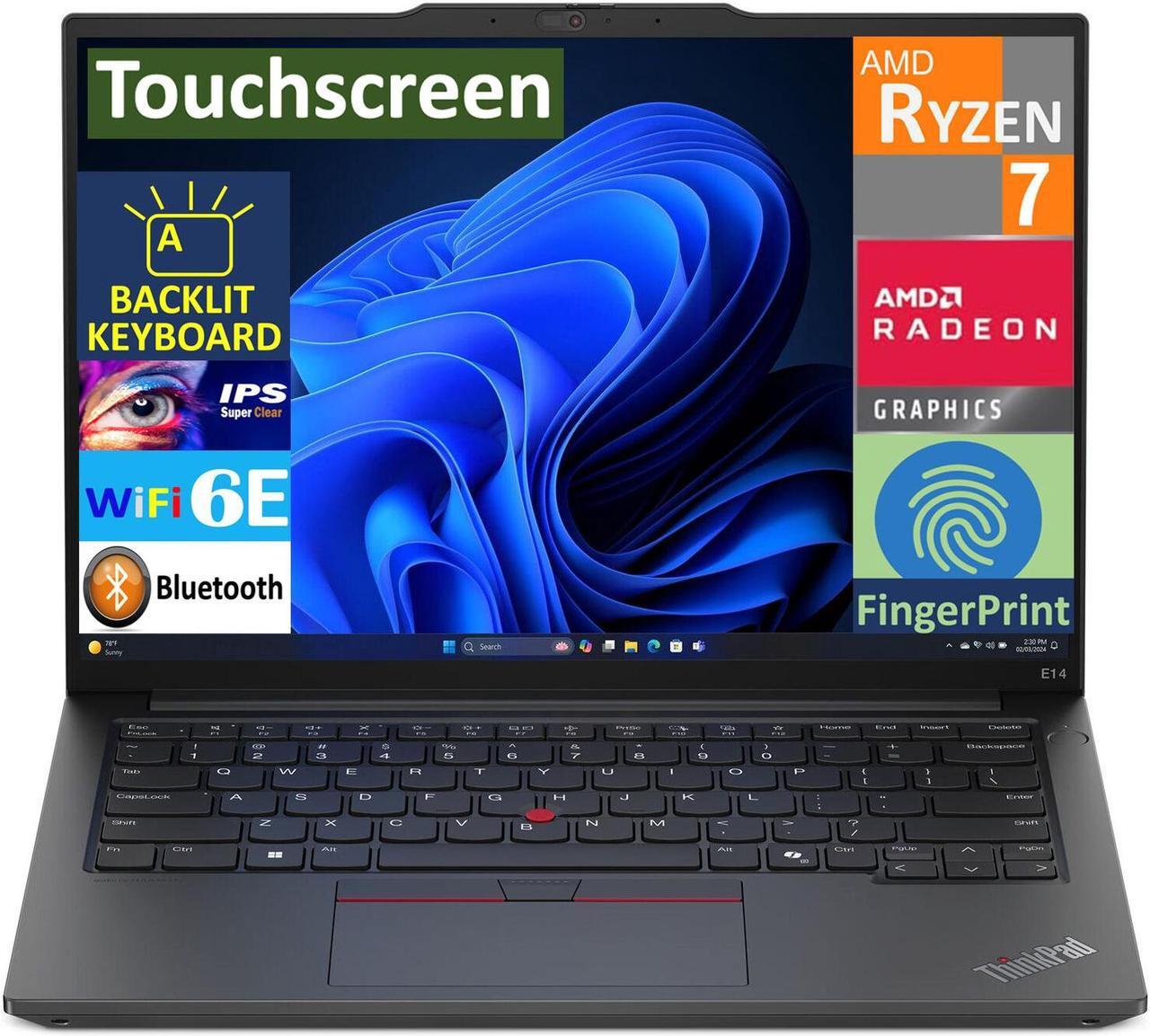 Main image of Lenovo Thinkpad E14 G6 Business Laptop 14.0" IPS WUXGA Display (AMD Ryzen 7 7735U, 64GB DDR5, 2TB PCIe SSD, Backlit KB, Fingerprint, 2 Thunderbolt 4, WiFi 6E, Win 11 Home)
