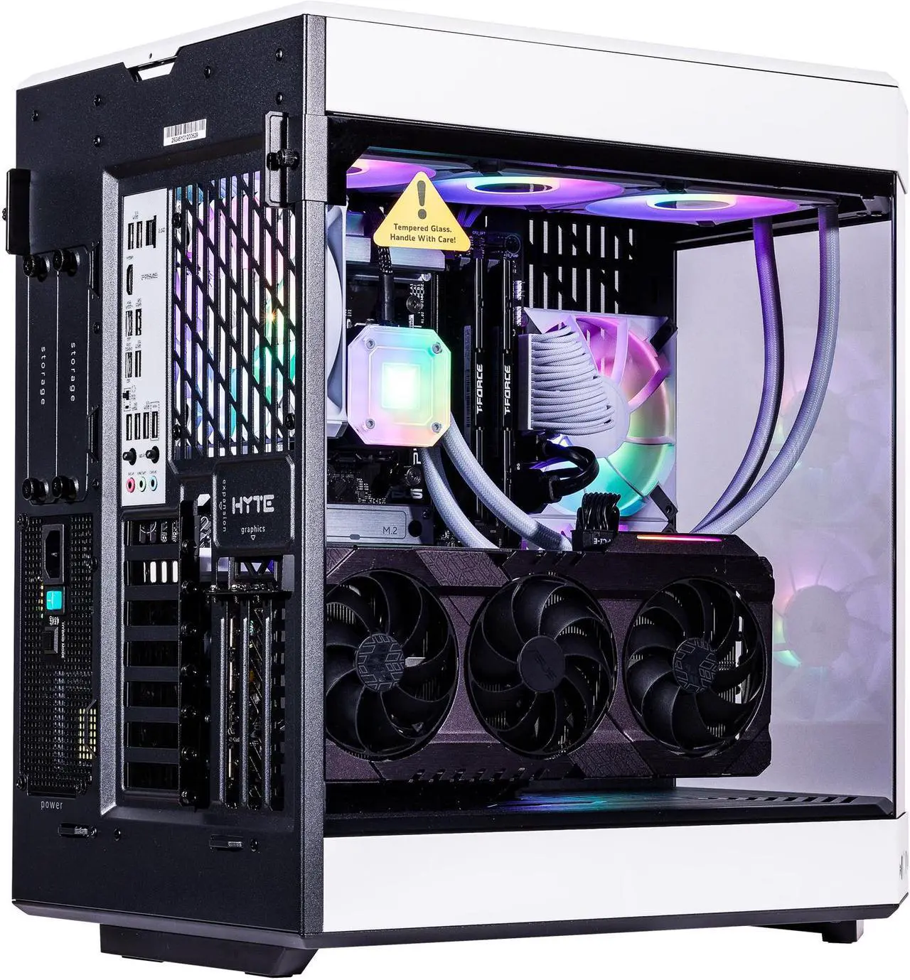 Alt view image 4 of 7 - Velztorm Praetix 3D Desktop PC (AMD Ryzen 7 9800X3D, GeForce RTX 5080, 32GB DDR5, 2TB PCIe SSD, RGB Fans, 360mm AIO, 1000W PSU, WiFi 7, Bluetooth 5.4, RJ-45, HDMI, Win 11 Home)