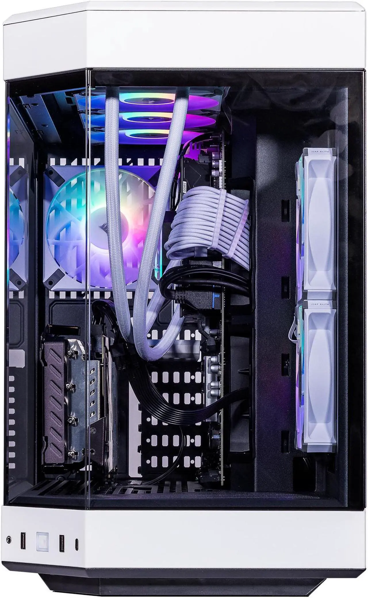 Alt view image 6 of 7 - Velztorm Praetix 3D Desktop PC (AMD Ryzen 7 9800X3D, GeForce RTX 5080, 32GB DDR5, 2TB PCIe SSD, RGB Fans, 360mm AIO, 1000W PSU, WiFi 7, Bluetooth 5.4, RJ-45, HDMI, Win 11 Home)