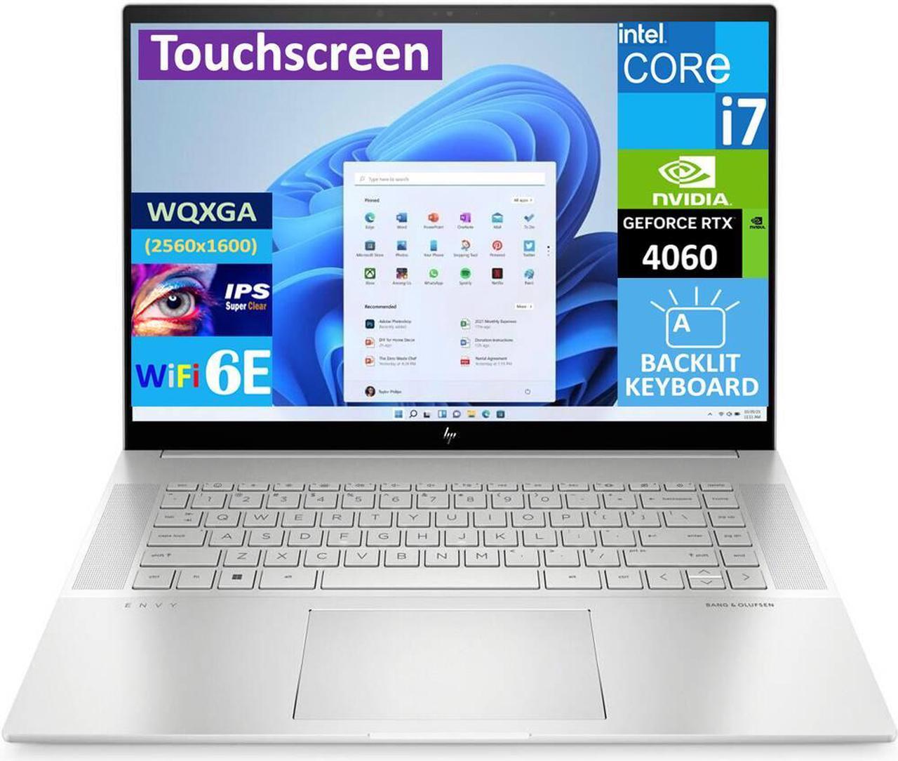 Main image of HP Envy HIGH PERFORMANCE Laptop 16.0" Touchscreen IPS WQXGA Display (Intel i7-13700H, 64GB DDR5, 4TB PCIe SSD, GeForce RTX 4060, Backlit KB, 2 Thunderbolt 4, WiFi 6E, Webcam, Win 11 Pro)