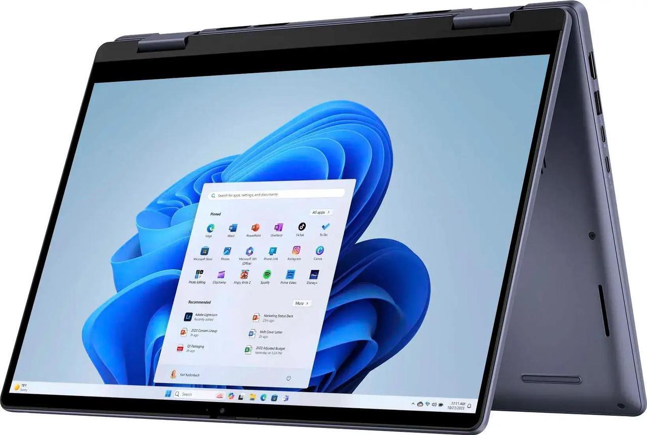 Alt view image 4 of 7 - Dell Inspiron 14 Business 2-in-1 Laptop 14.0" Touchscreen IPS WUXGA Display (AMD Ryzen 5 8640HS, 64GB DDR5, 1TB PCIe SSD, Backlit KB, Fingerprint, WiFi 6E, Webcam, Bluetooth 5.3, Win 11 Pro)