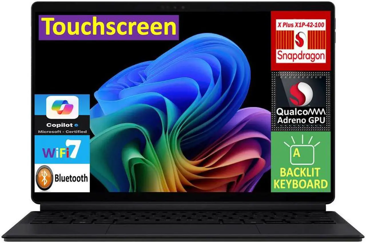 Main image of ASUS ProArt PZ13 AI Powered 2-in-1 Laptop 13.3" Touchscreen AMOLED 2.8K Display (Qualcomm Snapdragon X Plus X1P-42-100, 16GB LPDDR5X, 1TB M.2  PCIe SSD, Backlit KB, WiFi 7, Webcam, Win 11 Pro)