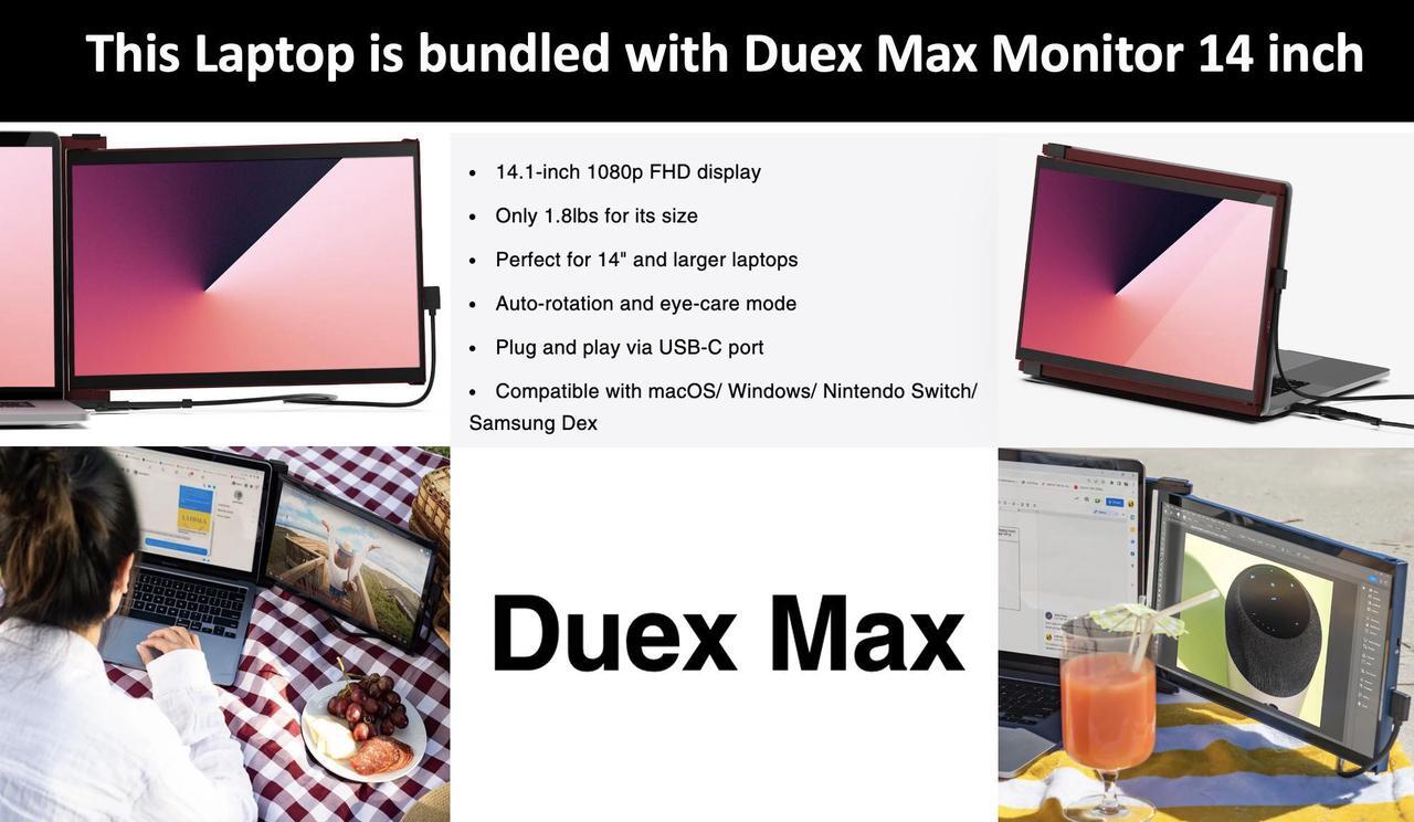 Alt view image 2 of 7 - LG Gram Pro AI Powered 2-in-1 Laptop 16.0" Touchscreen IPS WQXGA Display (Intel Ultra 7-155H, 32GB LPDDR5X, 1TB SSD, 2 Thunderbolt 4, WiFi 6E, Webcam, Bluetooth 5.3, Win 11 Home) w/Duex Max DS Monitor
