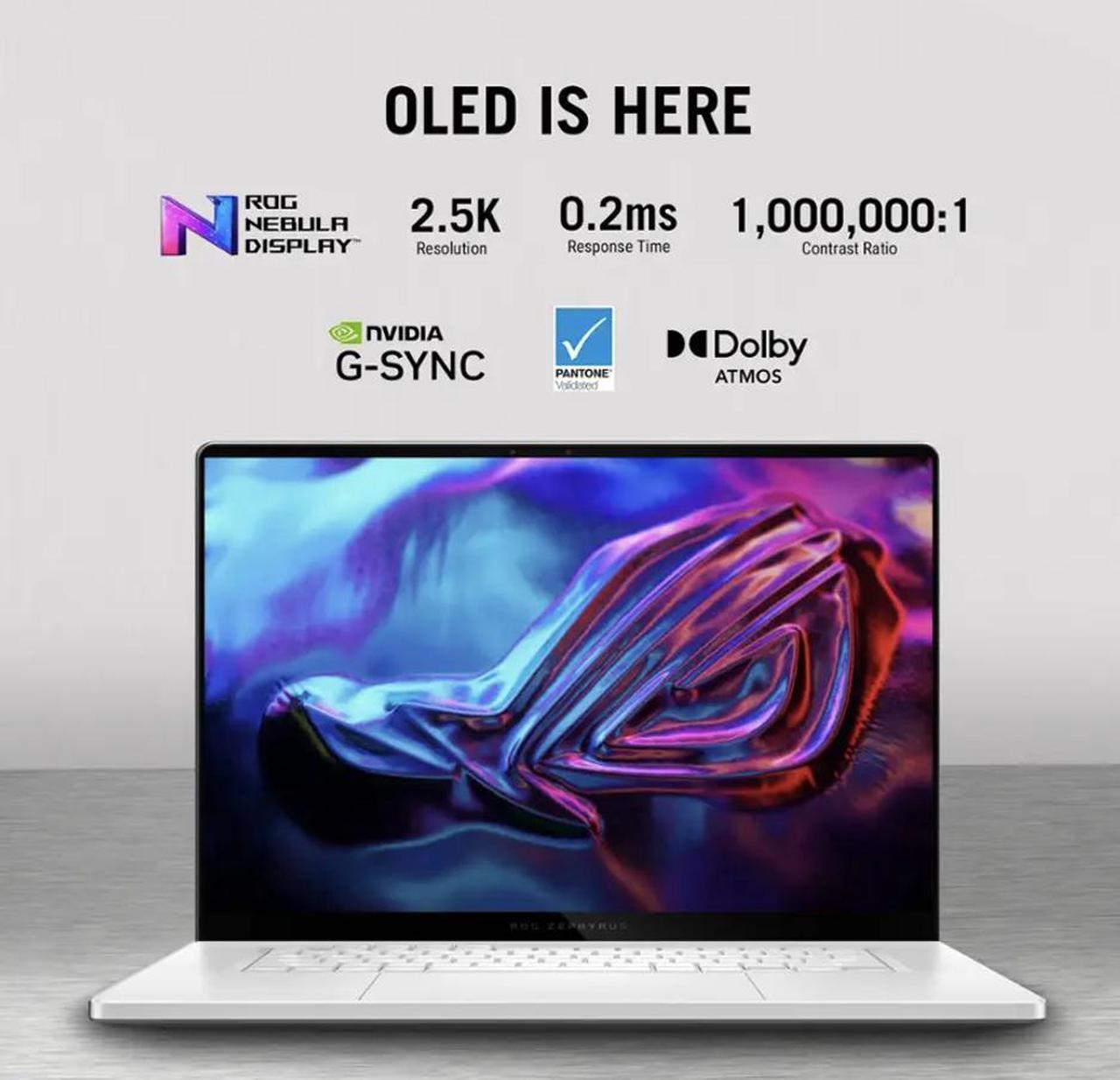 Alt view image 2 of 6 - ASUS ROG Zephyrus G16 AI Gaming Laptop 16.0" 240Hz OLED WQXGA Display (Intel Ultra 9-185H, GeForce RTX 4090 16GB, 32GB LPDDR5X, 2x1TB SSD R1  (1TB), RGB KB, Thunderbolt 4, WiFi 6E, Webcam, Win 11 Pro)
