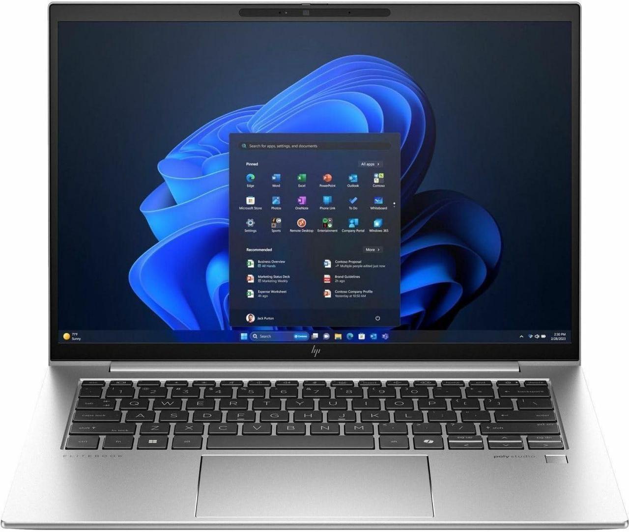 Alt view image 2 of 6 - HP EliteBook 840 G11  Laptop 14.0" WUXGA Display (Intel Ultra 7 165U , 16GB DDR5, 256GB PCIe SSD, Intel Graphics, Backlit KB, Fingerprint, 2 Thunderbolt 4, WiFi 6E, Webcam, Bluetooth 5.3, Win 11 Pro)