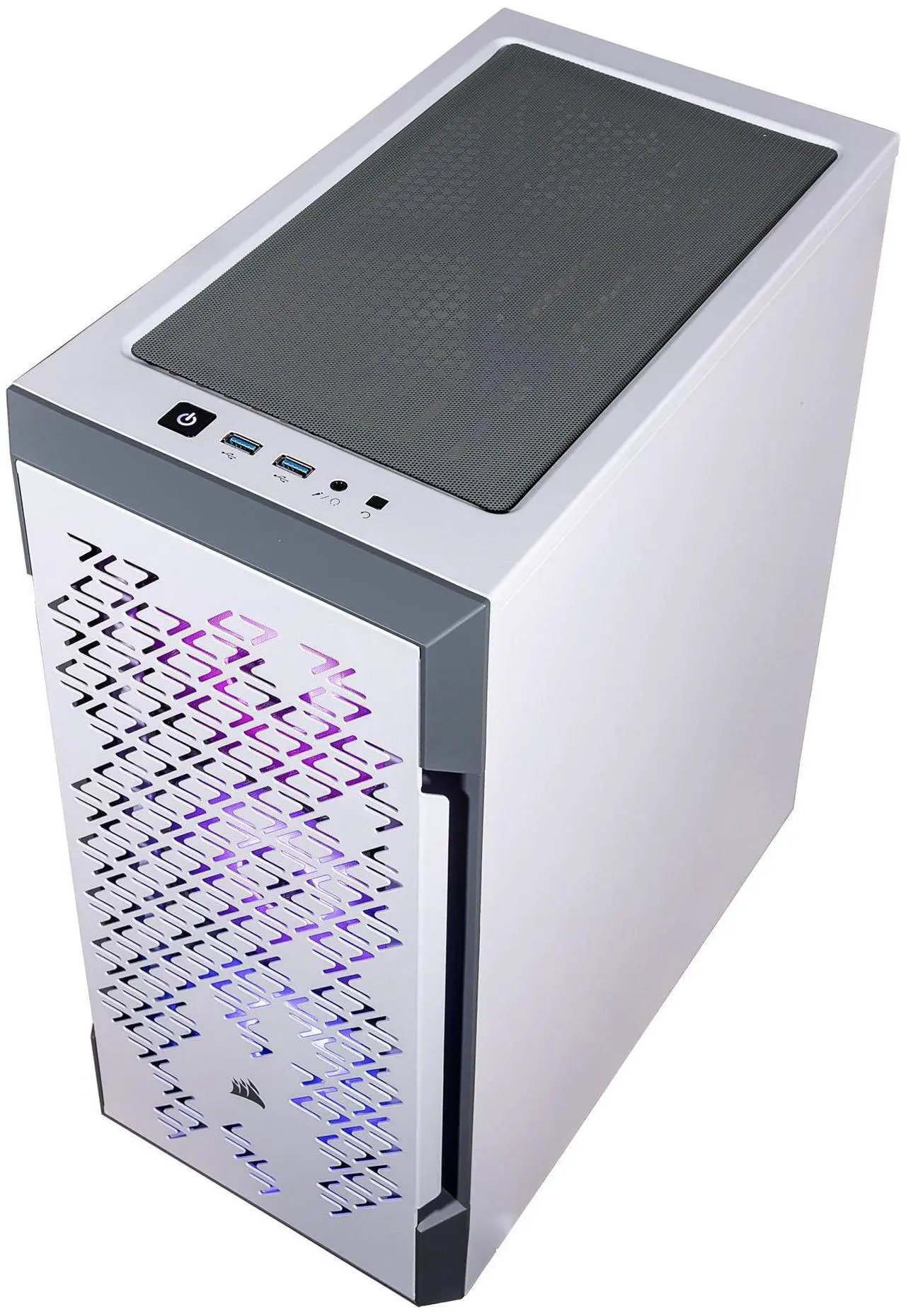 Alt view image 7 of 7 - Velztorm White Fultix Custom Built Gaming Desktop PC (AMD Ryzen 5-5500, GeForce RTX 5060, 32GB DDR4, 1TB PCIe SSD + 1TB HDD, RGB Fans, 750W PSU, WiFi 5, Bluetooth 4.2, RJ-45, HDMI, Win 11 Home)