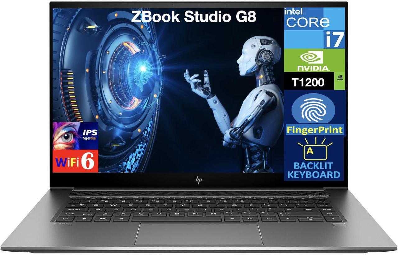 Main image of HP ZBook Studio G8 Workstation Workstation 15.6" 60Hz IPS FHD Display (Intel i7-11850H, NVIDIA T1200 4GB, 32GB DDR4, 512GB PCIe SSD, Backlit KB, Fingerprint, 2 Thunderbolt 4, WiFi 6, Win 11 Pro)