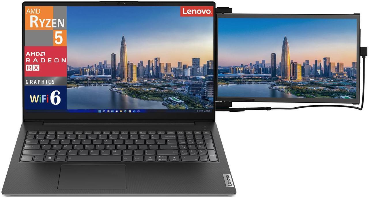 Alt view image 3 of 7 - Lenovo V15 G4 ABP Business Laptop 15.6" TN FHD Display (AMD Ryzen 5 7430U, 40GB DDR4, 8TB PCIe SSD, AMD Radeon, WiFi 6, Webcam, Bluetooth 5.2, Win 11 Pro) w/Duex Max DS Monitor
