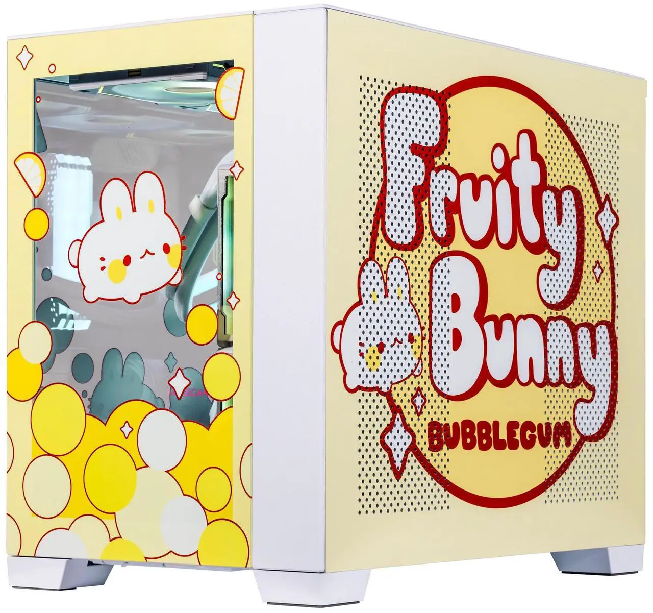 Alt view image 7 of 7 - Velztorm Fruity Bunny Custom Built Gaming Desktop PC (AMD Ryzen 7 5700X, GeForce RTX 5070, 16GB DDR4, 1TB PCIe SSD + 2TB HDD, RGB Fans, 240mm AIO, 850W PSU, WiFi 5, Bluetooth 5.0, RJ-45, Win 11 Pro)