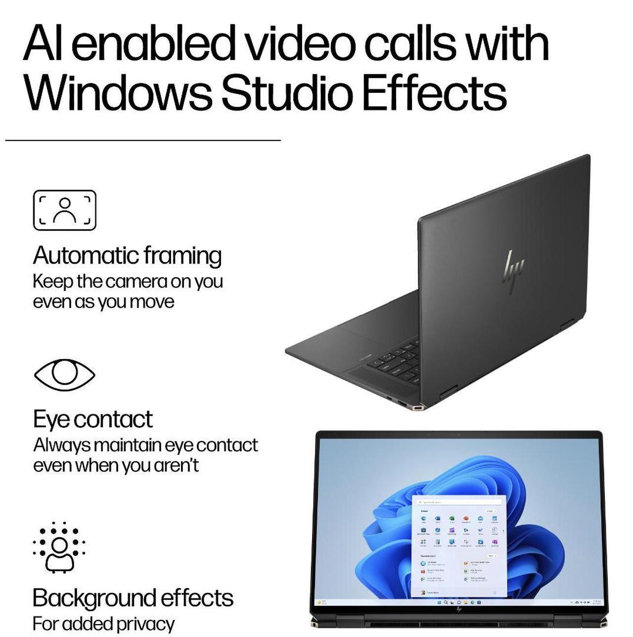 Alt view image 7 of 7 - HP Spectre x360 AI Powered 2-in-1 Laptop 16.0" Touchscreen OLED 2.8K Display (Intel Ultra 7-155H, 32GB LPDDR5X, 1TB PCIe SSD, Backlit KB, Fingerprint, 2 Thunderbolt 4, WiFi 6E, Webcam, Win 11 Pro)