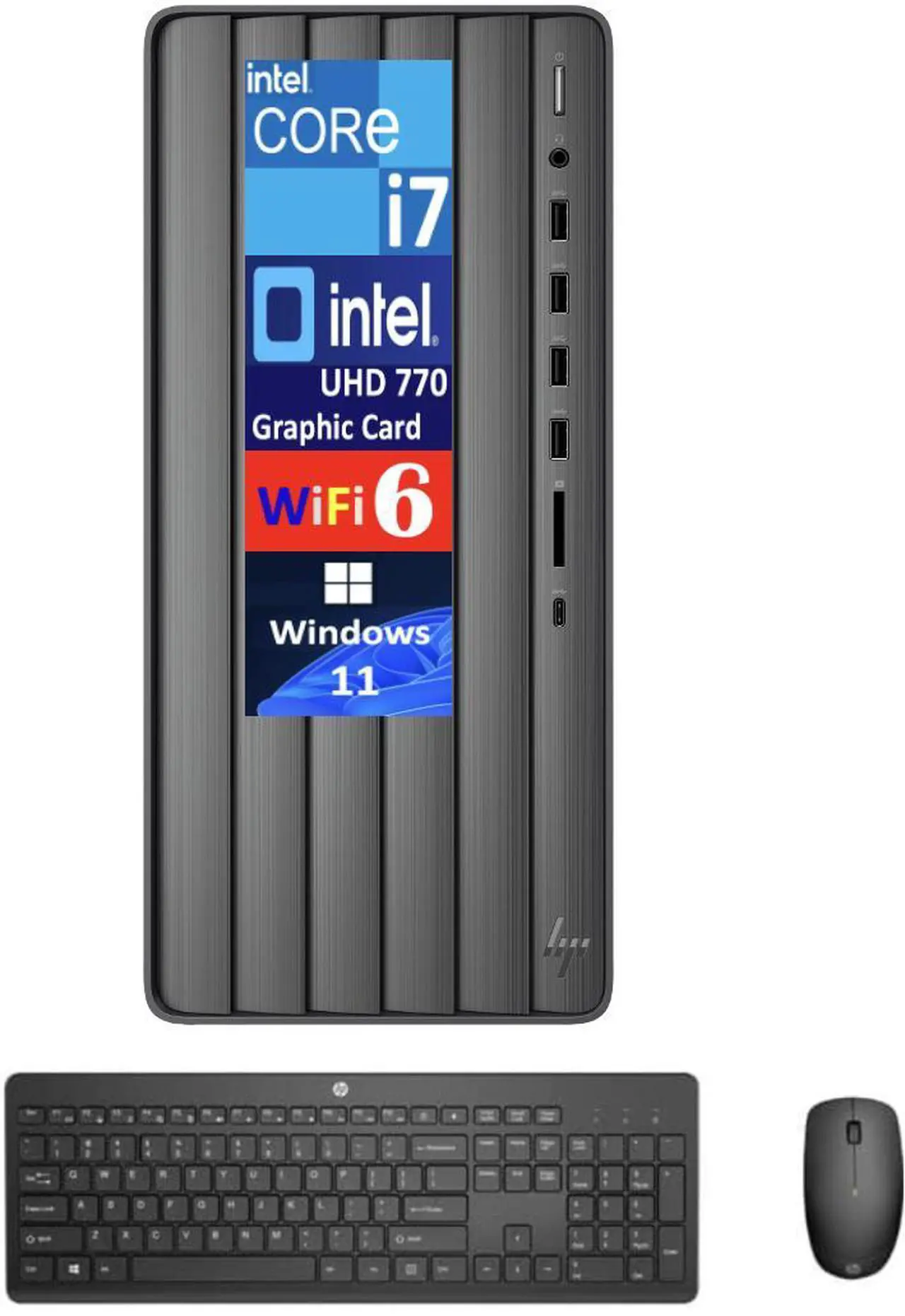 Main image of HP ENVY TE01-5000t High Performance Business Desktop (Intel i7-14700, 32GB DDR4, 1TB PCIe SSD, Intel UHD 770, 400W PSU, WiFi 6, Bluetooth 5.3, RJ-45, HDMI, Win 11 Home)