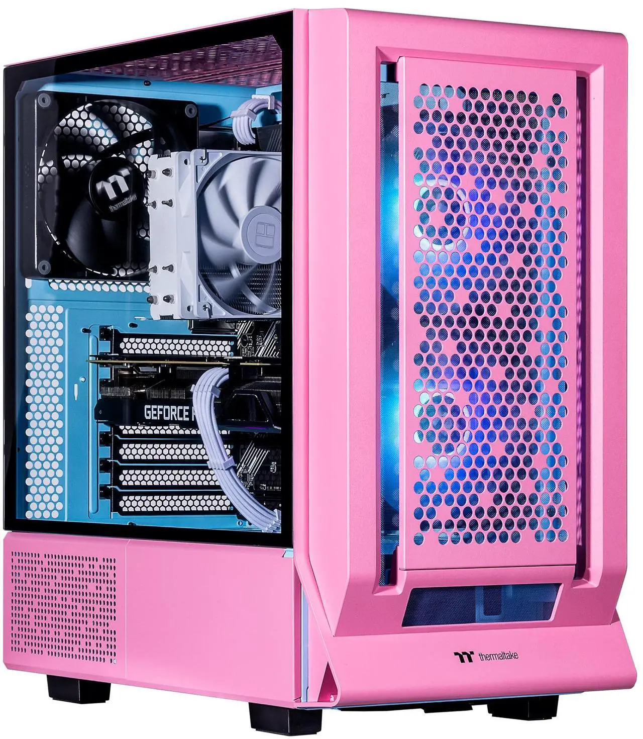 Main image of Velztorm Pink Fultix Gaming Desktop PC (AMD Ryzen 5-5500, GeForce RTX 5060, 32GB DDR4, 1TB PCIe SSD + 1TB HDD, RGB Fans, 750W PSU, WiFi 5, Bluetooth 5.0, RJ-45, 1 Display Port, HDMI, Win 11 Home)