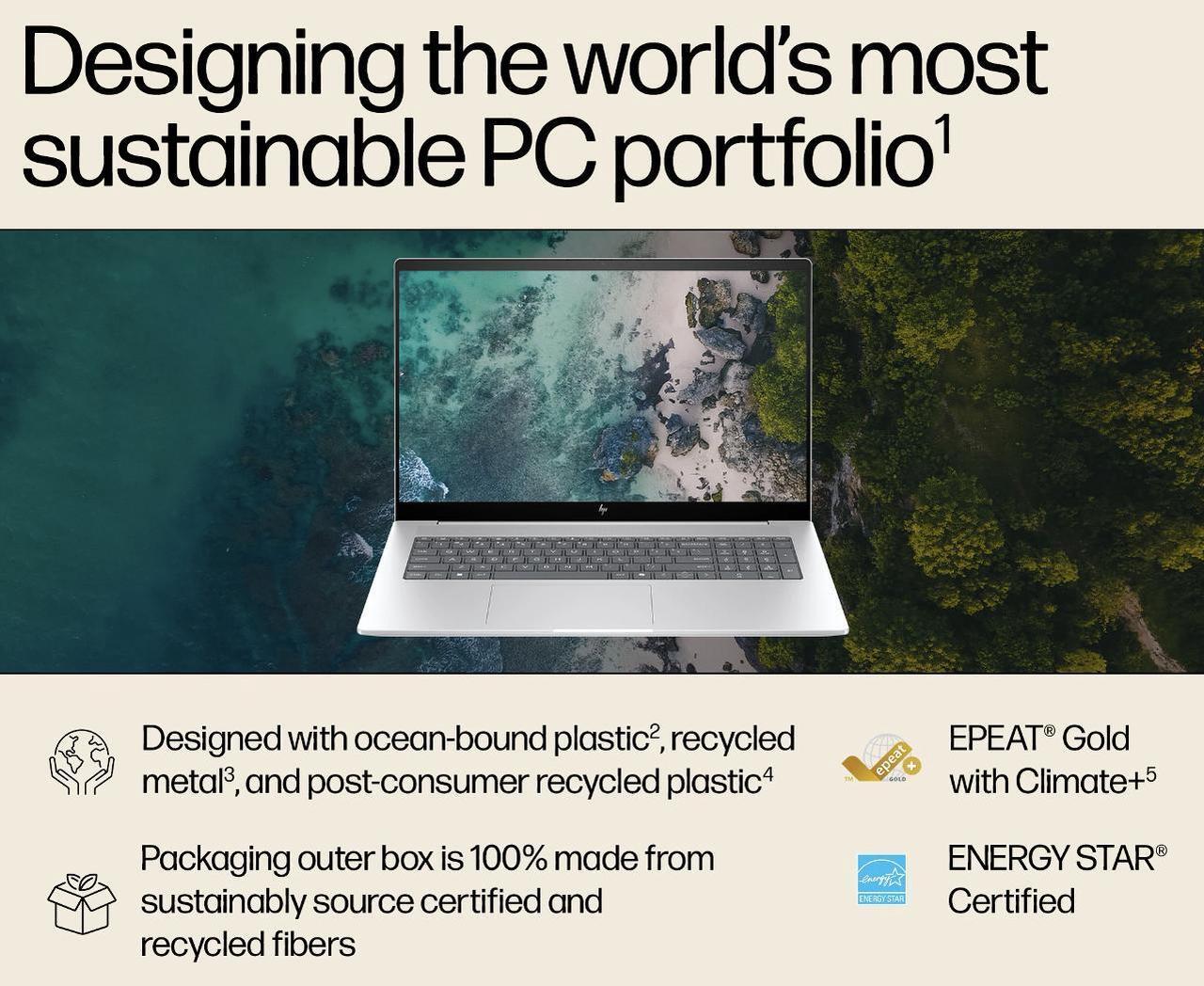 Alt view image 7 of 7 - HP Envy AI Powered Laptop 17.3" Touchscreen IPS FHD Display (Intel Ultra 7-155H, 64GB DDR5, 512GB PCIe SSD, Intel Arc, Backlit KB, Thunderbolt 4, WiFi 7, Webcam, Bluetooth 5.4, Win 11 Home)