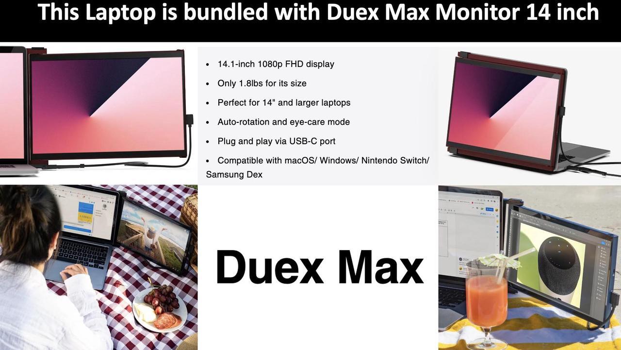 Alt view image 2 of 7 - HP EliteBook 860 Business Laptop 16.0" IPS WUXGA Display (Intel Ultra 5 125U, 32GB DDR5, 1TB PCIe SSD, Intel Graphics, Backlit KB, Fingerprint, 2 Thunderbolt 4, Win 11 Pro) w/Duex Max DS Monitor