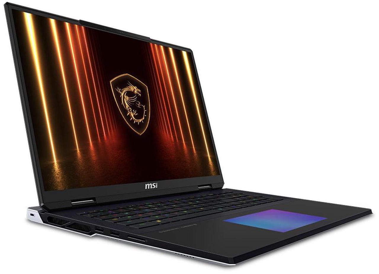 Alt view image 2 of 7 - MSI Titan AI Gaming Laptop 18" 120Hz Mini LED 4K Display (Intel Ultra 9- 285HX, NVIDIA GeForce RTX 5090 24GB, 64GB DDR5, 2x4TB PCIe SSD (8TB), Per Key RGB KB, 2 Thunderbolt 5, WiFi 7, Win 11 Pro)