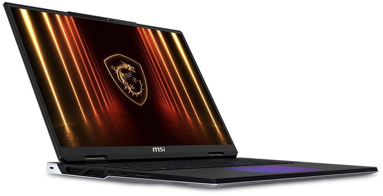 Alt view image 5 of 7 - MSI Titan AI Gaming Laptop 18" 120Hz Mini LED 4K Display (Intel Ultra 9- 285HX, NVIDIA GeForce RTX 5090 24GB, 64GB DDR5, 2x4TB PCIe SSD (8TB), Per Key RGB KB, 2 Thunderbolt 5, WiFi 7, Win 11 Pro)