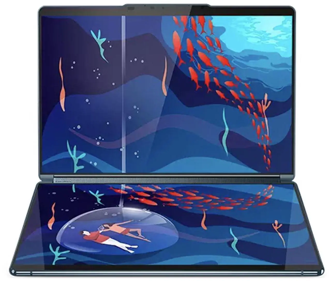 Alt view image 5 of 7 - Lenovo Yoga Book 9i 2-in-1 AI PC 2-in-1 Laptop 13.3" Touchscreen OLED 2.8K Display (Intel Core Ultra 7 155U, 16GB LPDDR5X, 1TB SSD, Active Pen, 3 Thunderbolt 4, WiFi 6E, Webcam, Win 11 Pro)