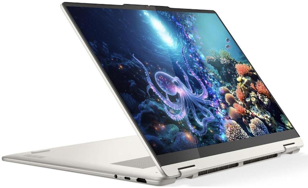 Alt view image 4 of 7 - Lenovo Yoga AI PC 2-in-1 Laptop 16.0" Touchscreen IPS WUXGA Display (AMD Ryzen AI 5 340, 16GB LPDDR5X, 512GB SSD, Backlit KB, Fingerprint, WiFi 7, Webcam, Bluetooth 5.4, Win 11 Home)