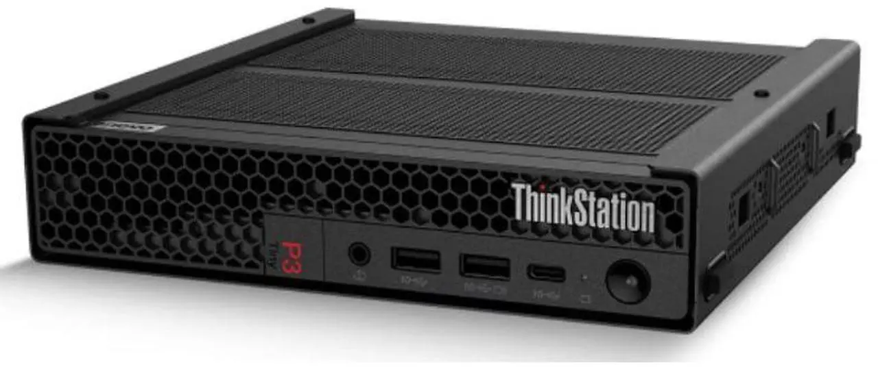 Alt view image 2 of 7 - Lenovo ThinkStation Workstation Mini Desktop (Intel i7-14700, NVIDIA T400 4GB, 64GB DDR5, 2TB PCIe SSD, WiFi 6, Bluetooth 5.3, 300W PSU, RJ-45, 3 mini Display Port, Win 11 Home)
