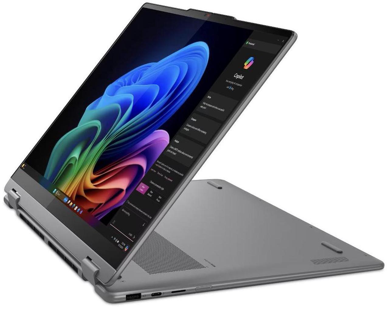 Alt view image 4 of 7 - Lenovo Yoga AI Powered 2-in-1 Laptop 16.0" Touchscreen IPS WUXGA Display (Intel Ultra 5-226v, 16GB LPDDR5X, 512GB SSD, Backlit KB, Fingerprint, 2 Thunderbolt 4, WiFi 7, Webcam, Win 11 Home)
