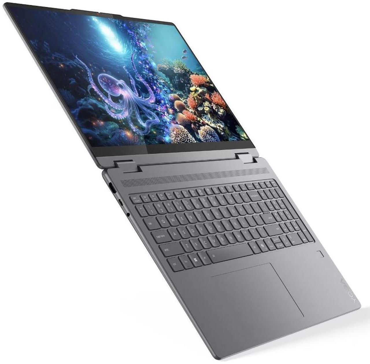 Alt view image 5 of 7 - Lenovo Yoga AI Powered 2-in-1 Laptop 16.0" Touchscreen IPS WUXGA Display (Intel Ultra 5-226v, 16GB LPDDR5X, 512GB SSD, Backlit KB, Fingerprint, 2 Thunderbolt 4, WiFi 7, Webcam, Win 11 Home)