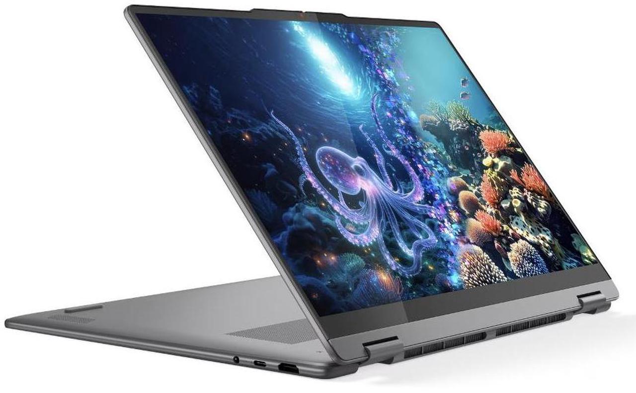Alt view image 7 of 7 - Lenovo Yoga AI Powered 2-in-1 Laptop 16.0" Touchscreen IPS WUXGA Display (Intel Ultra 5-226v, 16GB LPDDR5X, 512GB SSD, Backlit KB, Fingerprint, 2 Thunderbolt 4, WiFi 7, Webcam, Win 11 Home)
