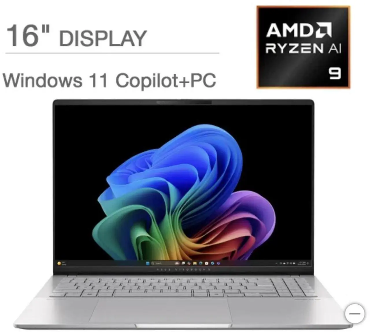 Alt view image 7 of 7 - ASUS Vivobook S16 AI Powered Laptop 16.0" OLED 3.2K Display (AMD Ryzen AI 9 365, 32GB LPDDR5X, 1TB SSD, AMD Radeon 880M, RGB KB, WiFi 6E, Webcam, Bluetooth 5.4, Win 11 Home) w/Duex Max DS Monitor