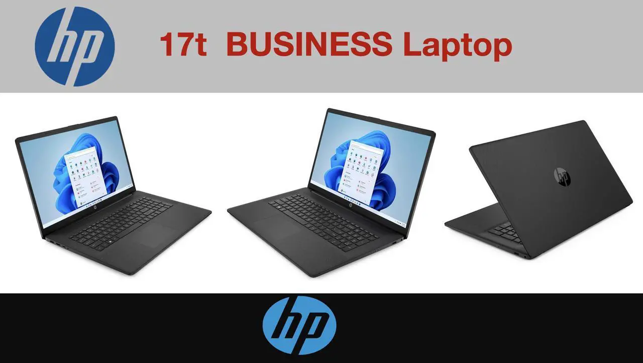 Alt view image 6 of 6 - HP 17t-cn200 Business Laptop 17.3" HD+ Display (Intel i7-1255U, 32GB DDR4, 2TB PCIe SSD, Intel Iris Xe, WiFi 5, Webcam, Bluetooth 5.1, Win 11 Pro)