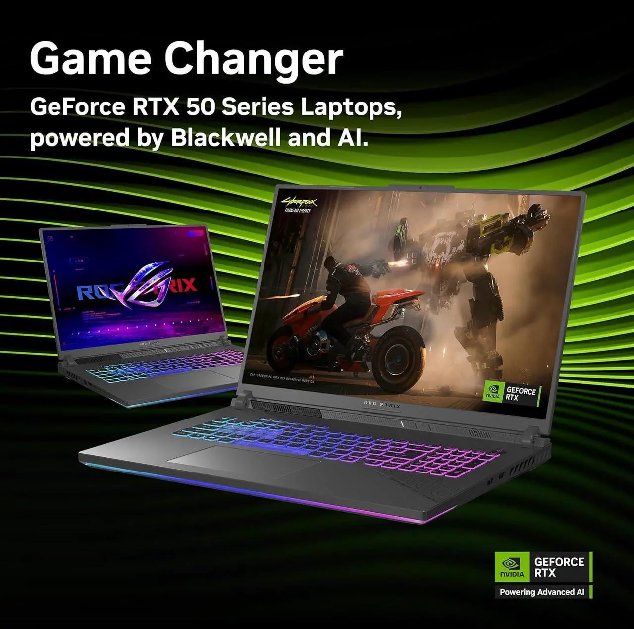 Alt view image 2 of 7 - ASUS ROG Strix G18 Laptop 18" 240Hz WQXGA Display (AMD Ryzen 9 8940HX, NVIDIA GeForce RTX 5070 8GB, 32GB DDR5, 8TB PCIe SSD, RGB KB, WiFi 6E, Webcam, Bluetooth 5.4, Win 11 Home)