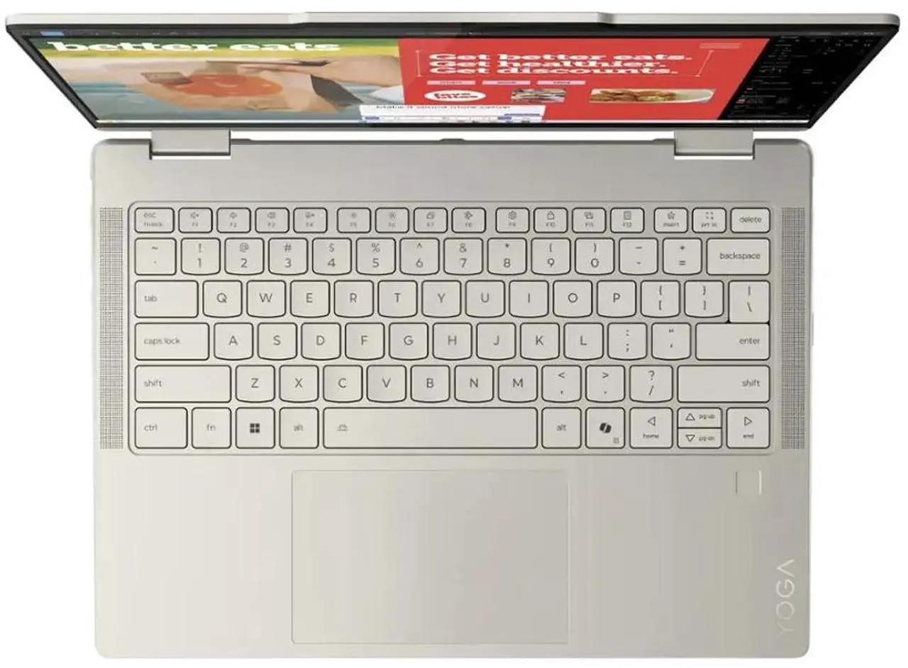 Alt view image 7 of 7 - Lenovo Yoga 7 AI Powered 2-in-1 Laptop 14.0" Touchscreen OLED WUXGA Display (AMD Ryzen AI 7 350, 16GB LPDDR5X, 1TB SSD, Backlit KB, Fingerprint, WiFi 7, Webcam, Bluetooth 5.4, Win 11 Home)