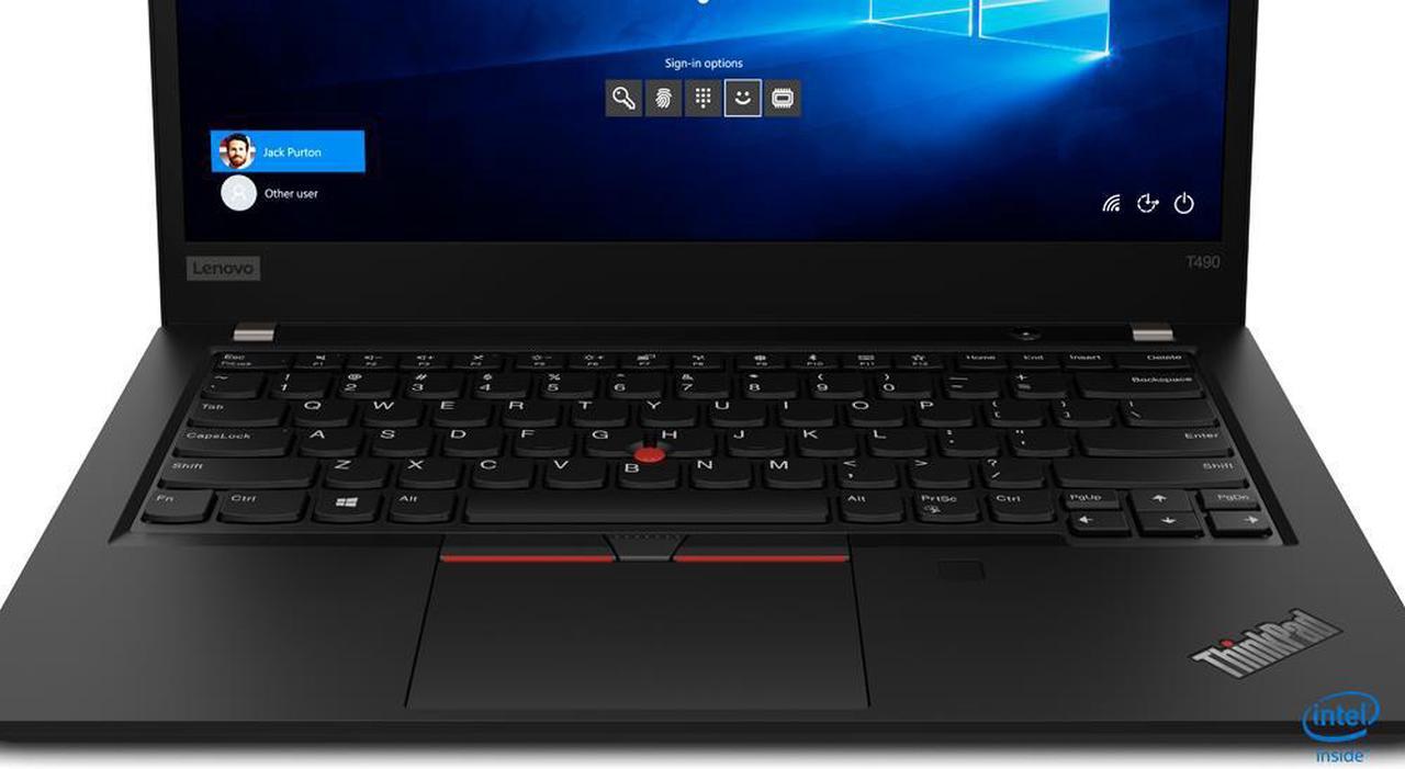 Alt view image 3 of 7 - Lenovo ThinkPad T490 i7 Home and Business Laptop (Intel i7-8565U 4-Core, 16GB RAM, 2TB PCIe SSD, 14" Full HD (1920x1080), Intel UHD 620, Fingerprint, Wifi, Bluetooth, Webcam, 2xUSB 3.1, Win 10 Pro)