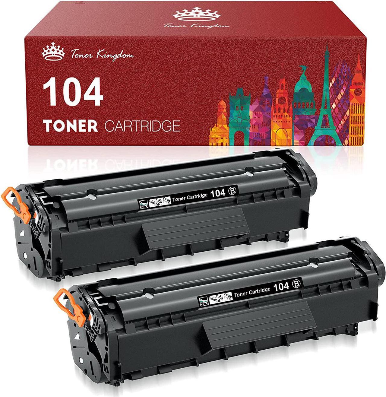 Toner Kingdom Compatible Toner for Canon Cartridge 104 CRG-104 Imageclass D420 D480 MF4350d MF4370dn MF4150d MF4270dn MF4690 FAXPHONE L90 L120 Laser Printer (Black, 2-Pack)